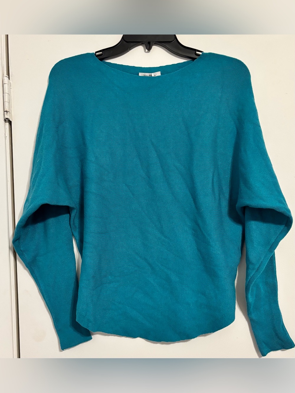 Vila Teal Ribbed Knit Top - Small
